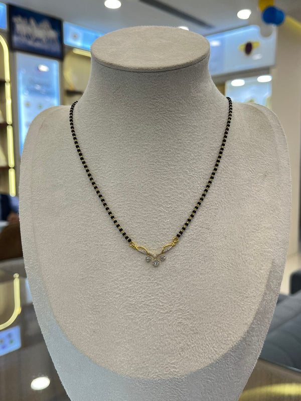 Radiant Diamond Mangalsutra in 14K Gold – 0.19 Carat image 1
