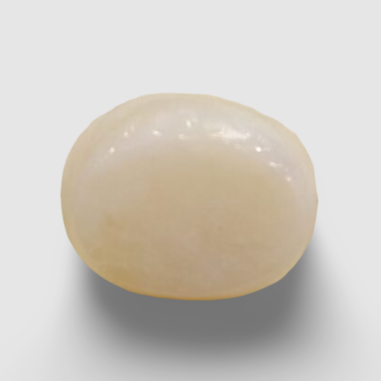 Natural White Opal 8.44 Ratti| Oval Cabochone | Certified No. IGCDKBAJ42918 image 0