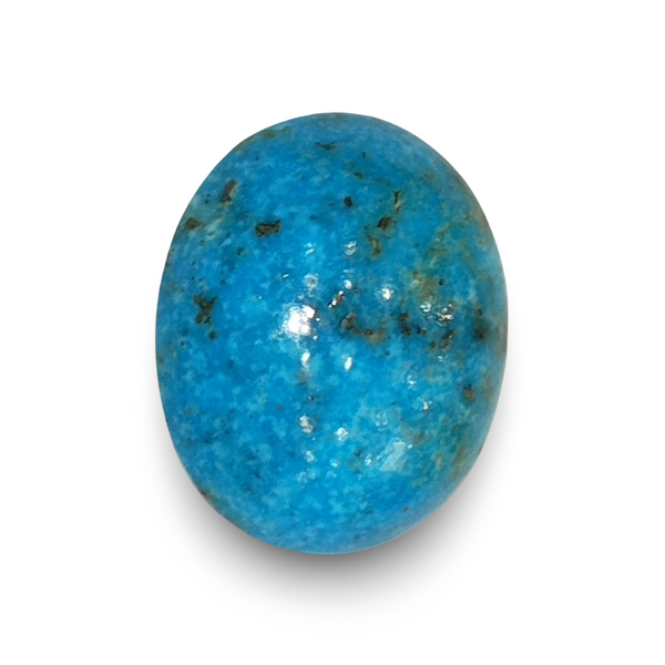 Natural Turquoise | Sea Blue | Oval Cabochon | Matrix Background | IGC CertifiedCertification: IGC (IGCDKBAJ41400) image 0