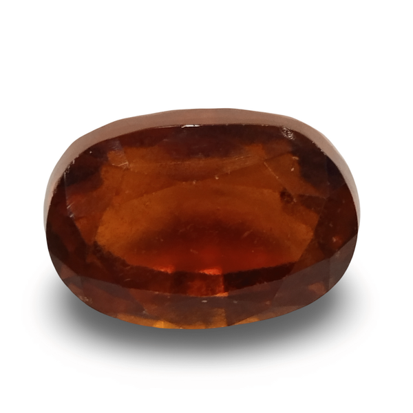 Natural brownish orange Hessonite (Gomed) oval mixed cut loose gemstone, certified IGCDKBAJ42722