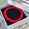 Red Premium Coral Improving Blood Circulation Bracelet For Men & Women image 3