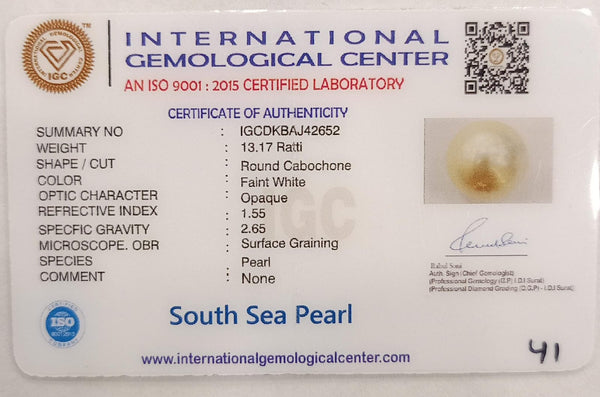 Natural South Sea Pearl – A Symbol of Elegance & Purity Summary No IGCDKBAJ42652 image 2