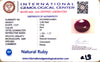 Natural Ruby | Oval Cut Red Gemstone | IGC Certified No.: IGCDKBAJ44824 image 2