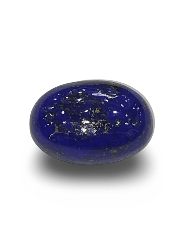 Natural Lapis Lazuli | Govt. Lab Certified | Oval Cabochon | Rich Blue with Golden PyriteCertificate No.: IGCDKBAJ42507 image 1