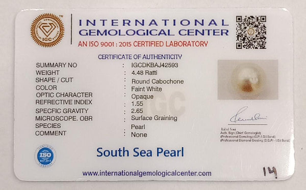 Natural South Sea Pearl – A Symbol of Elegance & Purity Summary No IGCDKBAJ42593 image 2