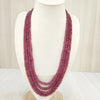 NaturalRuby Four Line Beaded Necklace: A Symbol of Elegance and Passion image 0