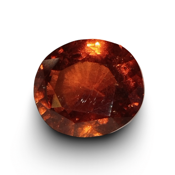 Natural Hessonite (Gomed) oval cut loose gemstone, IGC certified IGCDKBAJ48327