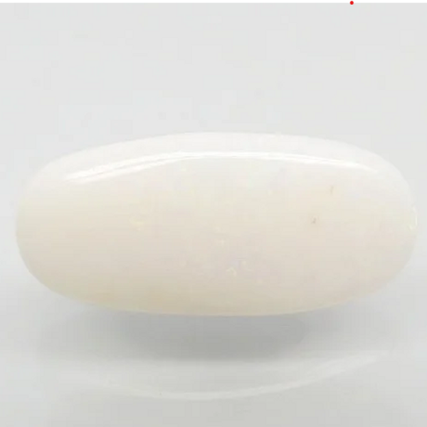 Natural Fire Opal 7.55 ratti oval cabochon loose gemstone, Govt. lab report no. 9346D37897