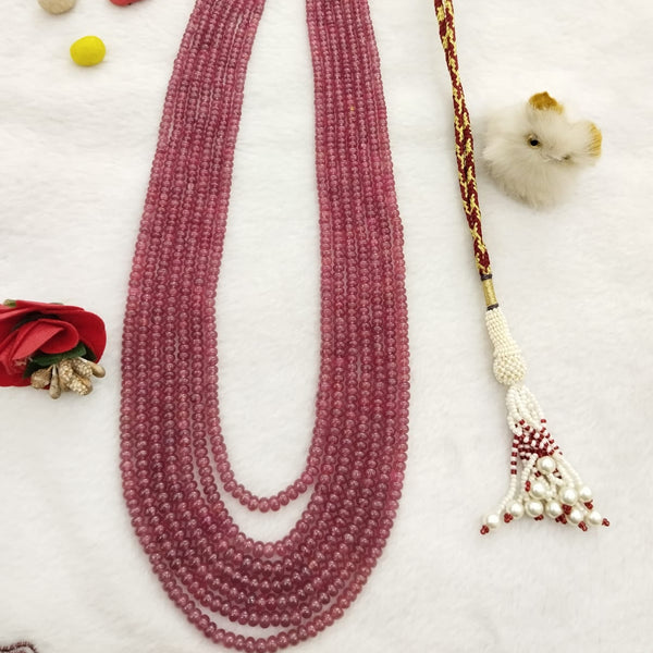 Natural Ruby Seven Line Beaded Necklace: A Symbol of Elegance and Passion image 3