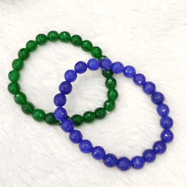 Blue quartz and green onyx bracelet for energy balance – Tushar Gems