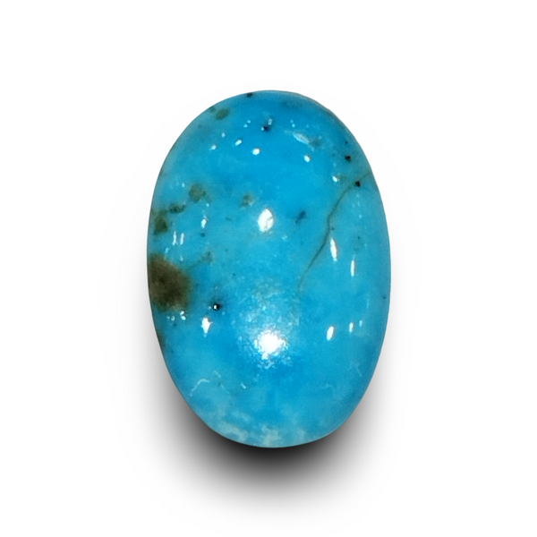 Natural Turquoise | Certified Sea Blue Firoza | Oval Shape with MatrixCertificate No.: IGCDKBAJ44690 image 0