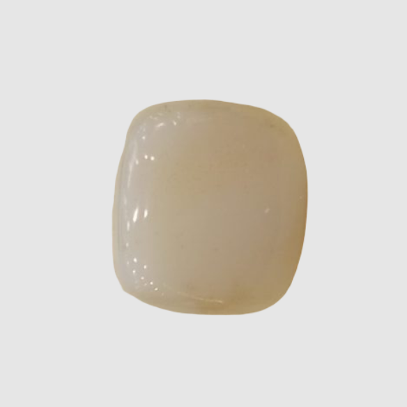 Natural White Opal 7.61 Ratti| Cushion Cabochone | Certified No. IGCDKBAJ42997 image 1