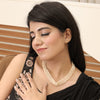 Natural Pearls 3 Line Tumble Shape Necklace: A Dazzling Display of Elegance and Charm 039 image 2