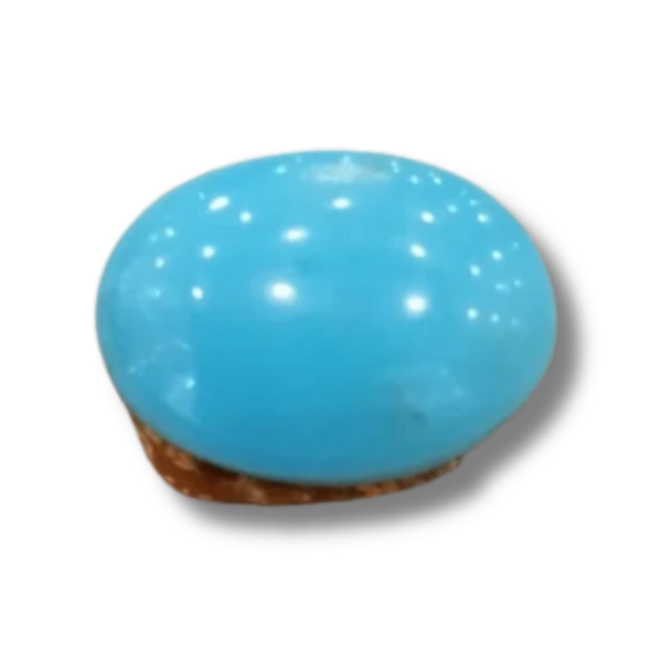 Natural Turquoise (Firoza) 7.58 ratti oval cut loose gemstone, IGC certified – Tushar Gems