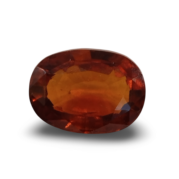 Natural brownish orange Hessonite (Gomed) oval mixed cut loose gemstone, certified IGCDKBAJ42796