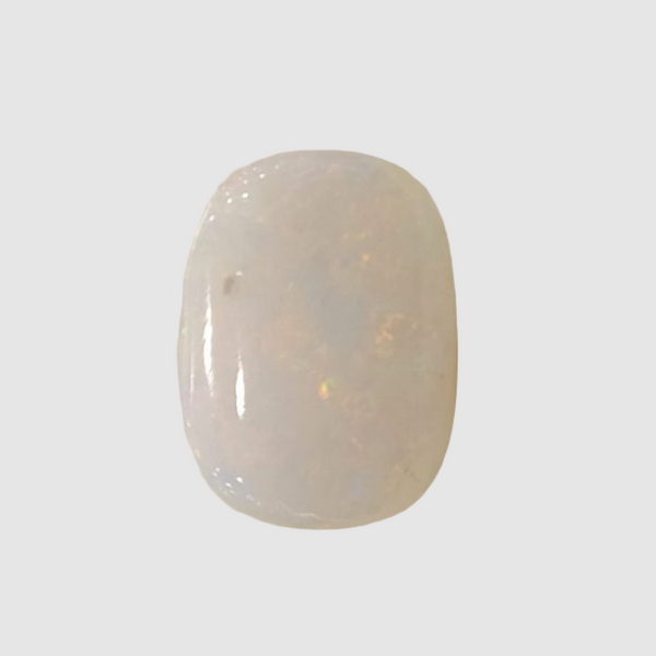 Natural White Opal 3.55Ratti| Oval Cabochone | Certified No. IGCDKBAJ42886 image 1