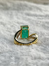 Zovina Emerald Diamond Ring in 14K Gold – 4.05 ct Natural Emerald & 0.50 ct Certified Diamonds image 1