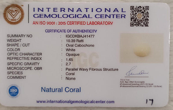 Natural White Coral: The Symbol of Peace and Strength Summary No IGCDKBAJ41477 image 2
