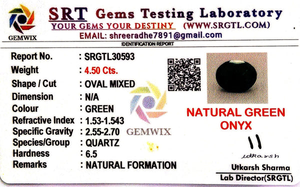 Natural Green Onex | Oval Mixed | SRT Certified No : SRGTL30593 image 2