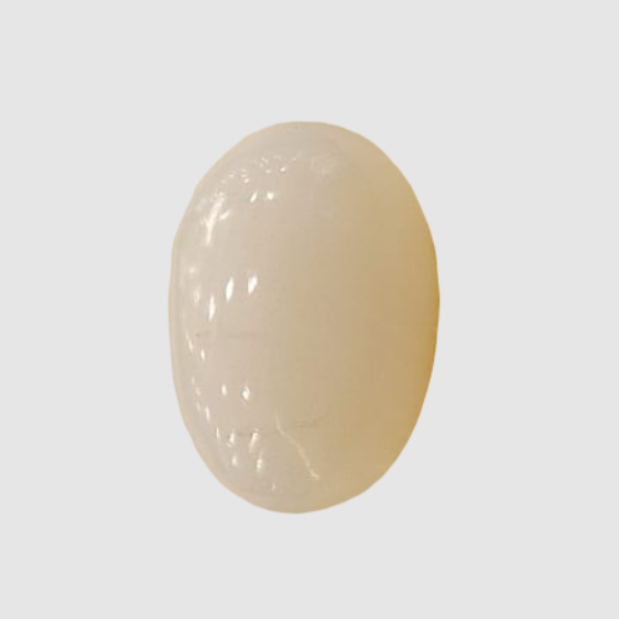 Natural White Opal 5.33 Ratti| Oval Cabochone | Certified No. IGCDKBAJ42993 image 1
