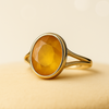Natural Yellow Sapphire Silver Ring | Certified Pukhraj Gemstone Ring for Astrology | 925 Silver Adjustable Ring for Men & Women| 50% Off image 0