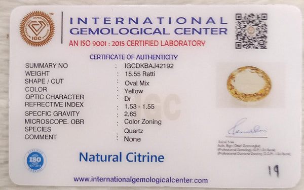Natural Citrine: The Stone of Abundance and Optimism Summary No IGCDKBAJ42192 image 2