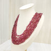 Natural Ruby Six Line Tumble Necklace: A Bold Expression of Nature’s Beauty image 1