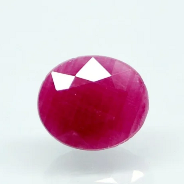 Natural unheated purplish red Ruby (Manik) oval mixed cut loose gemstone, report no. 9581D38704