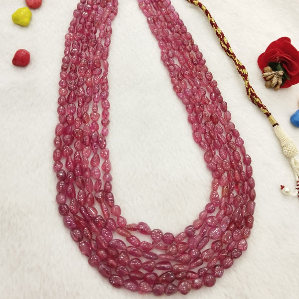 Natural Ruby Six Line Tumble Necklace: A Bold Expression of Nature’s Beauty image 5