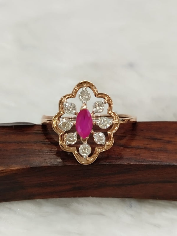 Kisna 14K Gold Natural Diamond Ring – 0.26 Ct of Dazzling Grace image 0