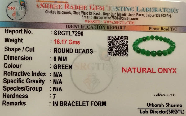 Green Premium Onyx Energy Level Bracelet For Men & Women image 3