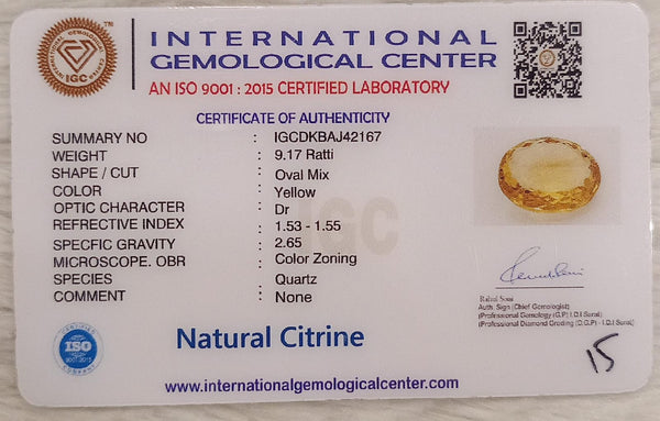 Natural Citrine: The Stone of Abundance and Optimism Summary No IGCDKBAJ42167 image 2