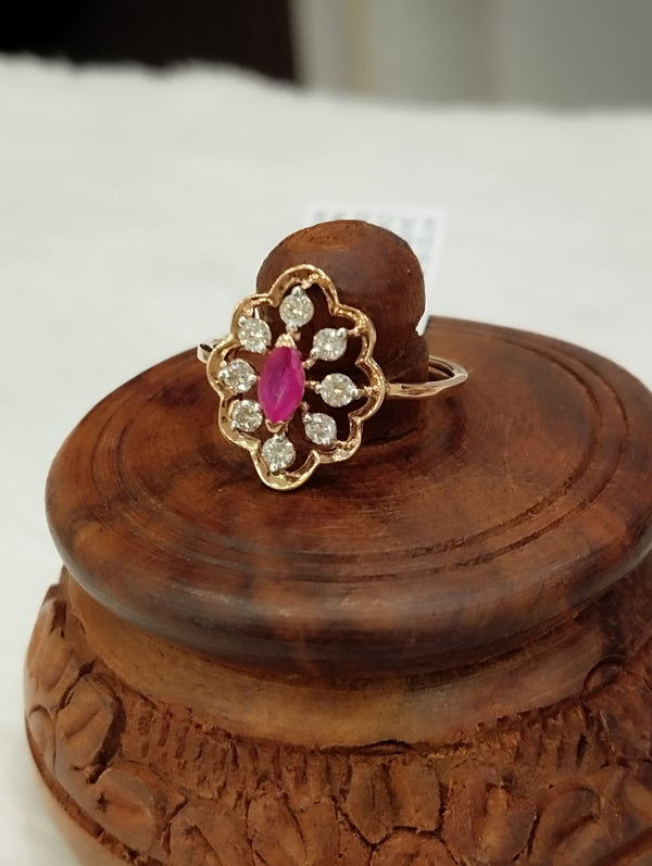 Kisna 14K Gold Natural Diamond Ring – 0.26 Ct of Dazzling Grace image 2