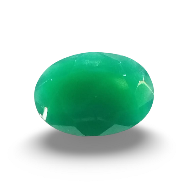 Natural Green Onyx oval mixed cut loose gemstone, SRT certified SRGTL30598