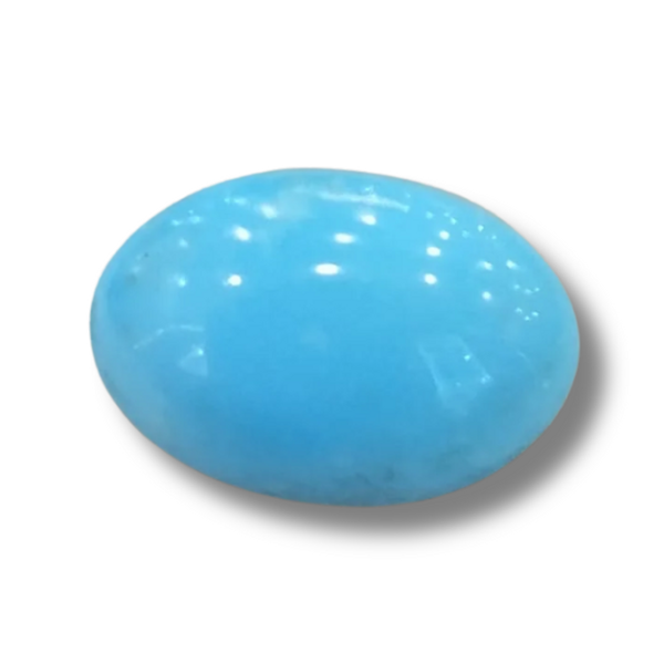 Natural Turquoise (Firoza) 8.42 ratti oval cut loose gemstone, IGC certified – Tushar Gems