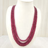 Natural Ruby Four line Beaded Necklace: A Dazzling Display of Luxury and Passion image 5