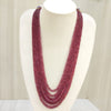 Natural Ruby Six Line Beaded Necklace: A Symbol of Elegance and Passion image 0