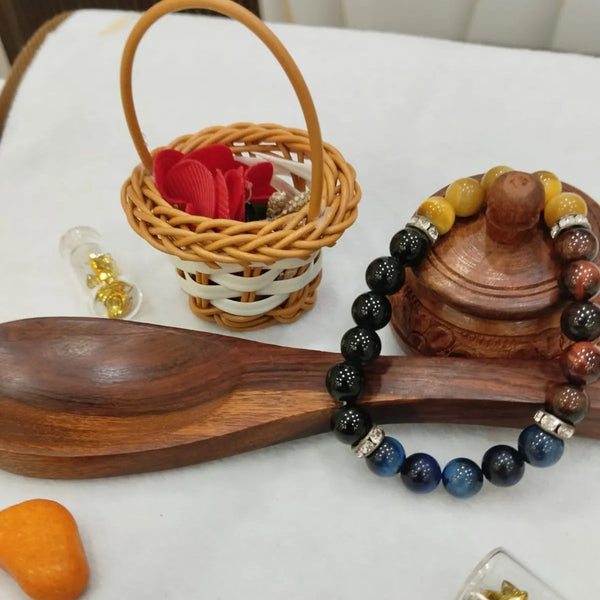 Black & Brown Catseys Bracelet Protection against Negative Energy998 for Men & women image 2