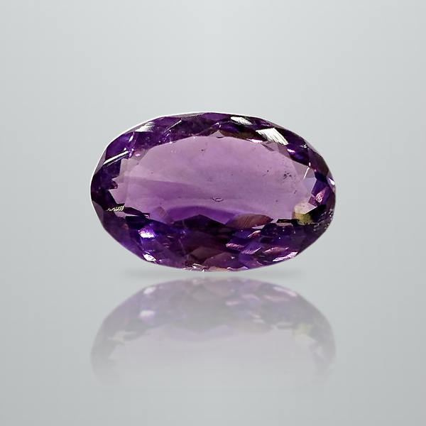 Natural Amethyst (Jamunia) oval mixed cut loose gemstone, IGC certified IGCDKBAJ42129