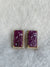 Royal Blossom Earrings – 30.30 ct Hand-Carved Purplish Red Natural Ruby with 0.82 ct Natural Diamonds image 0