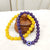 AMETHYST WITH EVIL EYE BRACELET & YELLOW QUARTZ JUPITOR SPIRITUAL AWARENESS image 0