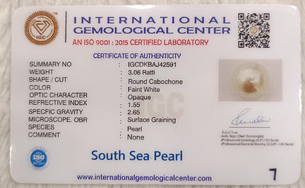 Natural South Sea Pearl – A Symbol of Elegance & Purity Summary No IGCDKBAJ42591 image 2
