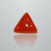 Natural Italian Red Coral (Moonga) triangular cabochon, untreated, certified IGCDKBAJ42417