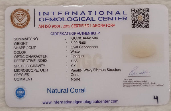 Natural White Coral: The Symbol of Peace and Strength Summary No IGCDKBAJ41504 image 2
