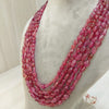Natural Ruby Tumble Five-Line Beaded Necklace image 2