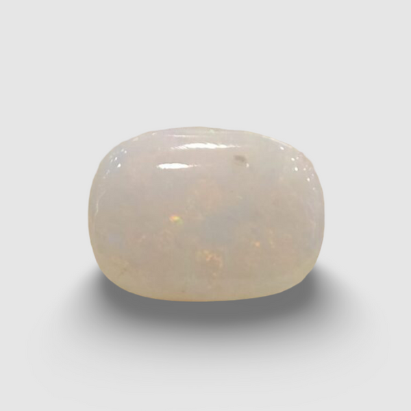 Natural White Opal 3.55Ratti| Oval Cabochone | Certified No. IGCDKBAJ42886 image 0
