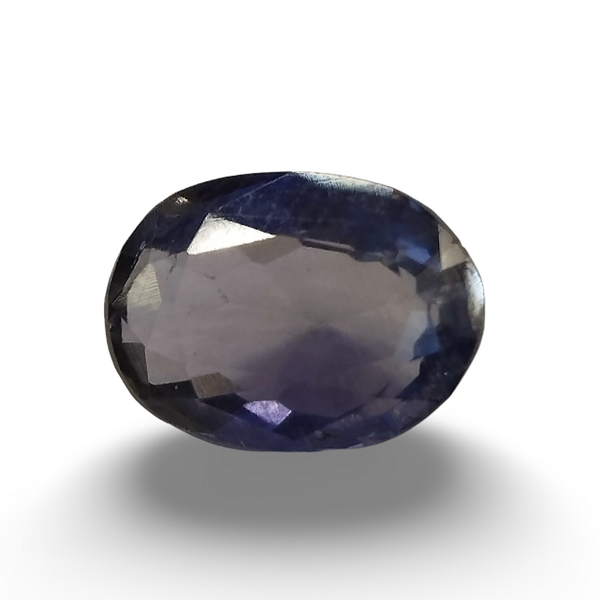 Natural Iolite (Kaka Neeli) oval mixed cut loose gemstone, IGC certified IGCDKBAJ42099