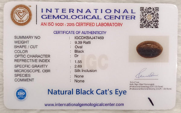 Natural Cat’s Eye: The Stone of Ketu for Protection and Spiritual Growth Summary No IGCDKBAJ47469 image 2