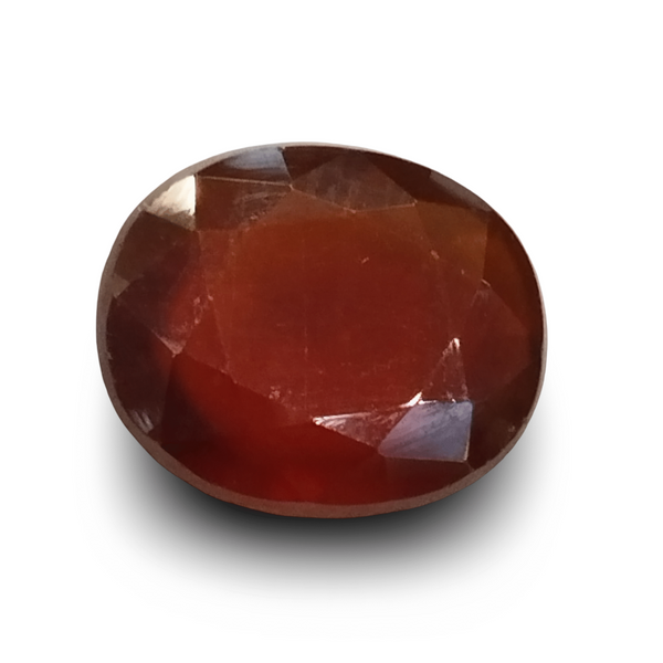 Natural brownish orange Hessonite (Gomed) oval mixed cut loose gemstone, certified IGCDKBAJ42735