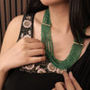 Emerald Beaded Six-Line Necklace: A Masterpiece of Grandeur and Sophistication-NK039 image 1